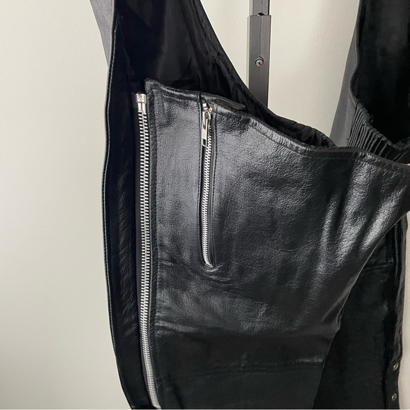 Xelement Leather Biker Motorcycle Riding Chaps Moto Womens Size 12 - Picture 3 of 10